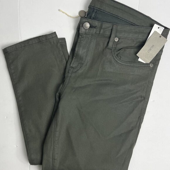 HELMUT LANG Green Coated Stretch Skinny Leg Jeans Sz 29 # SW-DN0075 NWT - Picture 1 of 12